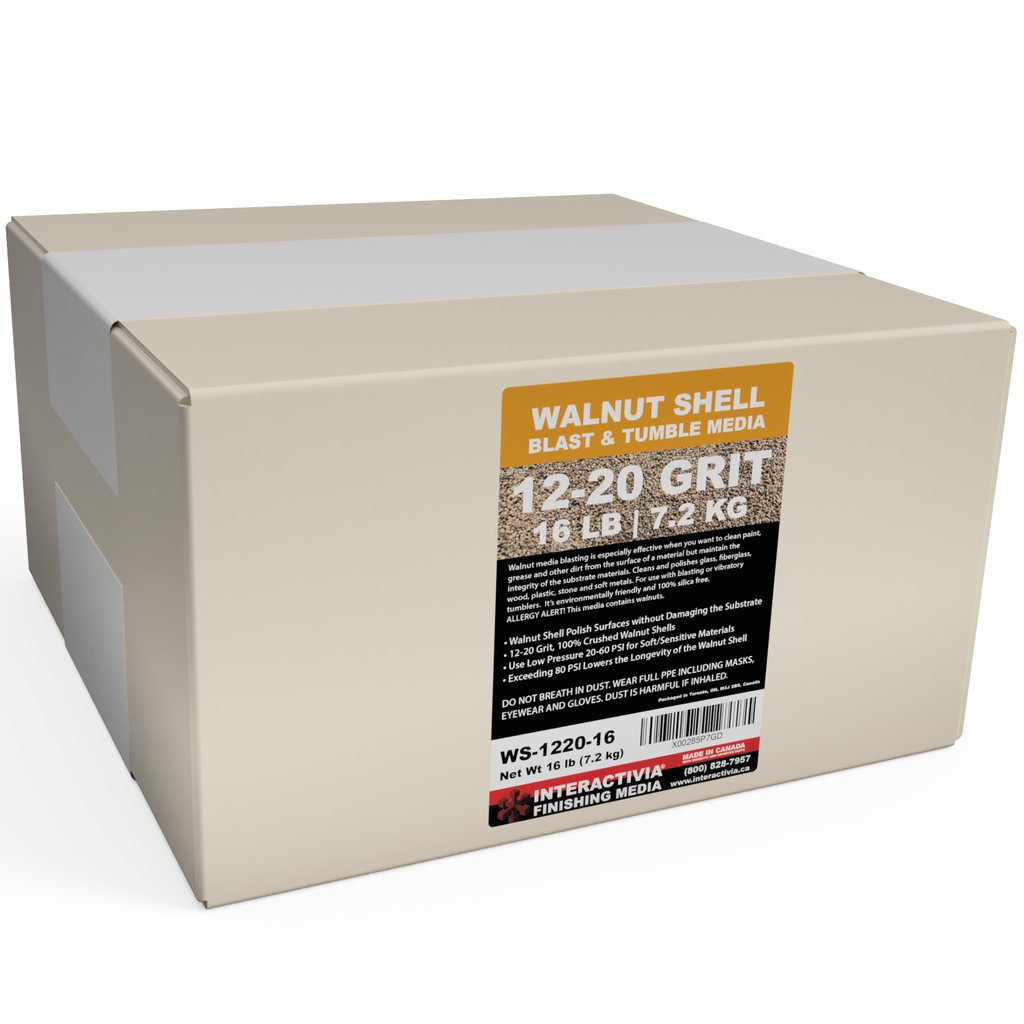Walnut Shell #12-20 - 16 lb | Interactivia Blast and Tumble Finishing Media